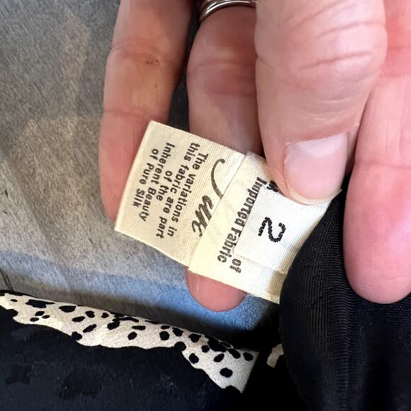 David Hayes Vintage 80's 100% Silk Cropped Blazer Jacket Size 2 - Picture 5 of 8